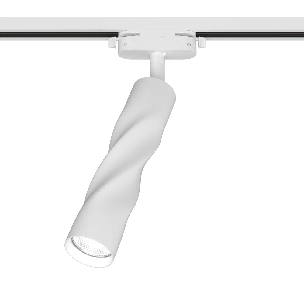Трековый светильник спот поворотный Ritter Artline витой 200x55мм под лампу GU10 до 2.6м² металл цвет белый 84846923 STLM-2091608  - Вид №1