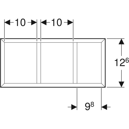 500.677.00.1 Перегородка для выдвижного ящика Geberit H-образная, для верхнего выдвижного ящика Geberit  - Вид №5