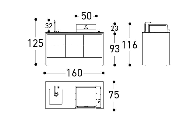 Кухня из алюминия и керамики с барбекю Varaschin Outdoor Cooking ARCH-00009120 - Вид №18