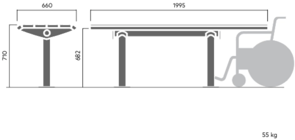 VESTRE Прямоугольный стол для пикника из стали и дерева Urban sun-id-1468624 - Вид №8