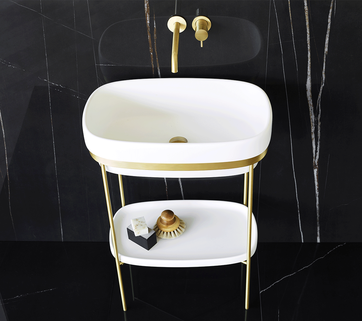 Ex.T RIBBON Отдельностоящая консоль из латуни с поддоном Livingtec com_ribbon-livingtec - Вид №5