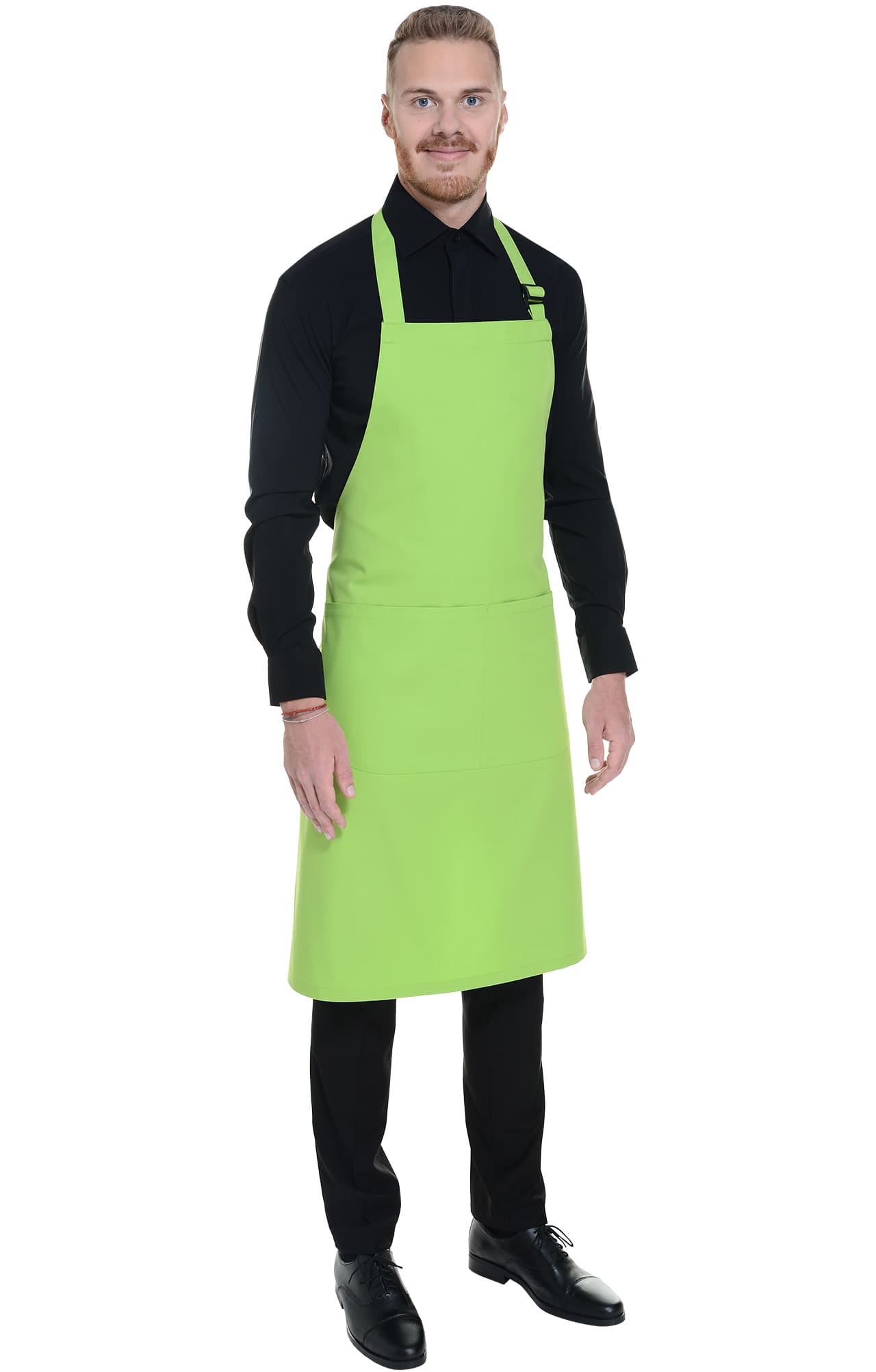60401 Фартук с нагрудником spring green (весенний зеленый) FLORA  Одежда для официантов  размер  - Вид №7
