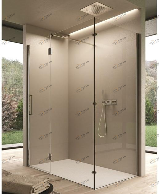 DISENIA Угловая прямоугольная душевая кабина из стекла Easy sun-id-1474730