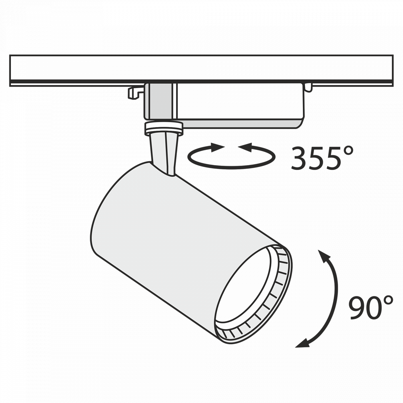 Трековый светильник белый TR003-17W3K TECHNICAL SINGLE PHASE TRACK SYSTEM 00-3956196 Белый  - Вид №4