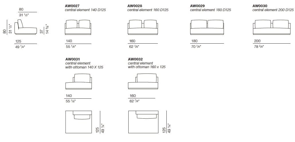 Секционный тканевый диван с полуостровом BODEMA Anyway ARCH-00066070 - Вид №11