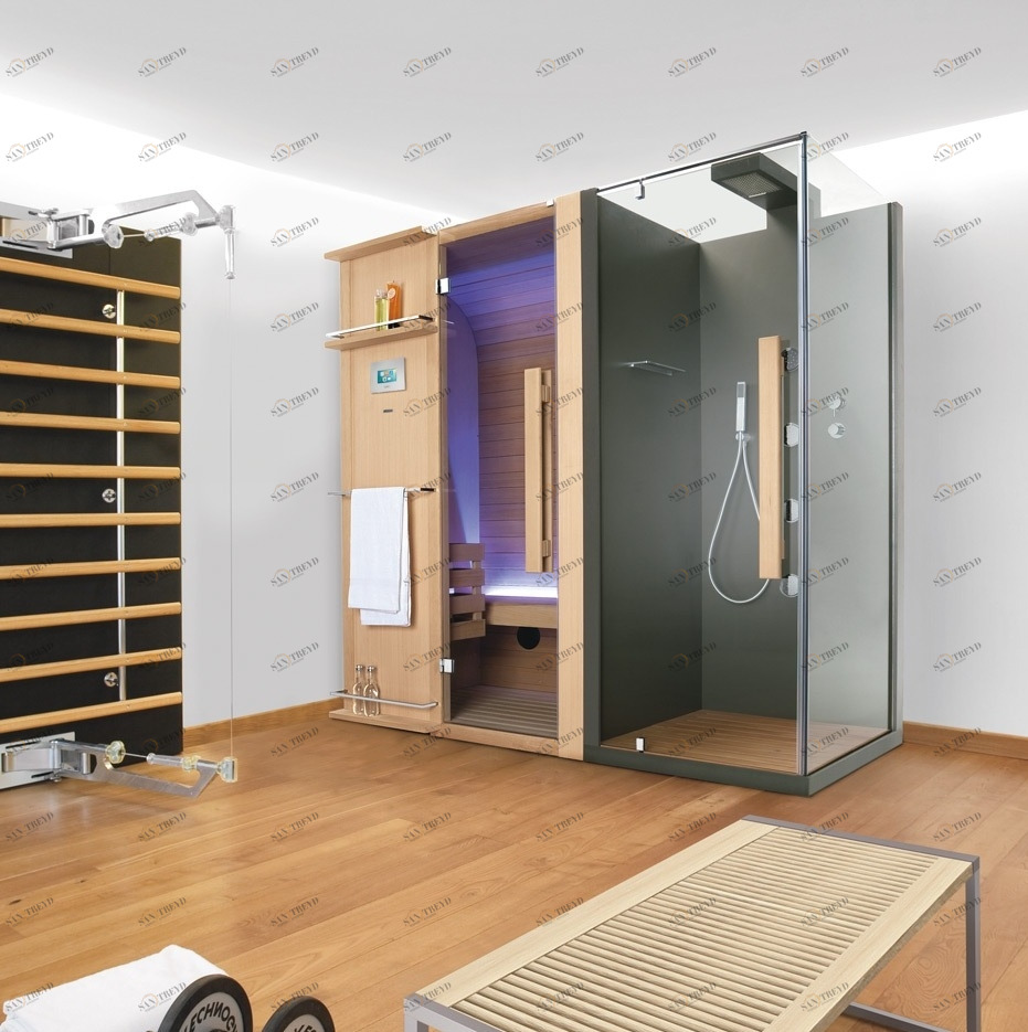 Сауна с душевой кабиной 200x92 CUNA Gruppo Geromin GHIBLI SSACD7C3DH