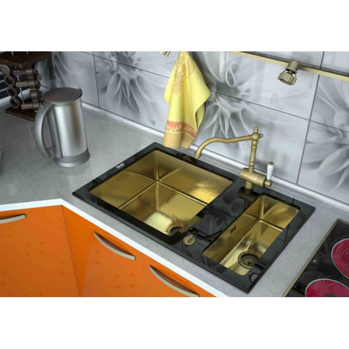 Zorg GL 8051-2 Black Bronze Мойка кухонная прямоугольная Zorg  - Вид №3