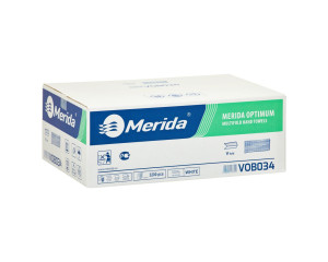 VOB034 Бумажные полотенца ОПТИМУМ, белые, двухслойные, 3200 шт. Merida