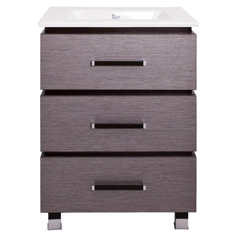 Тумба под раковину напольная Sanflor «Торонто» 60 см цвет серый STLM-2065403