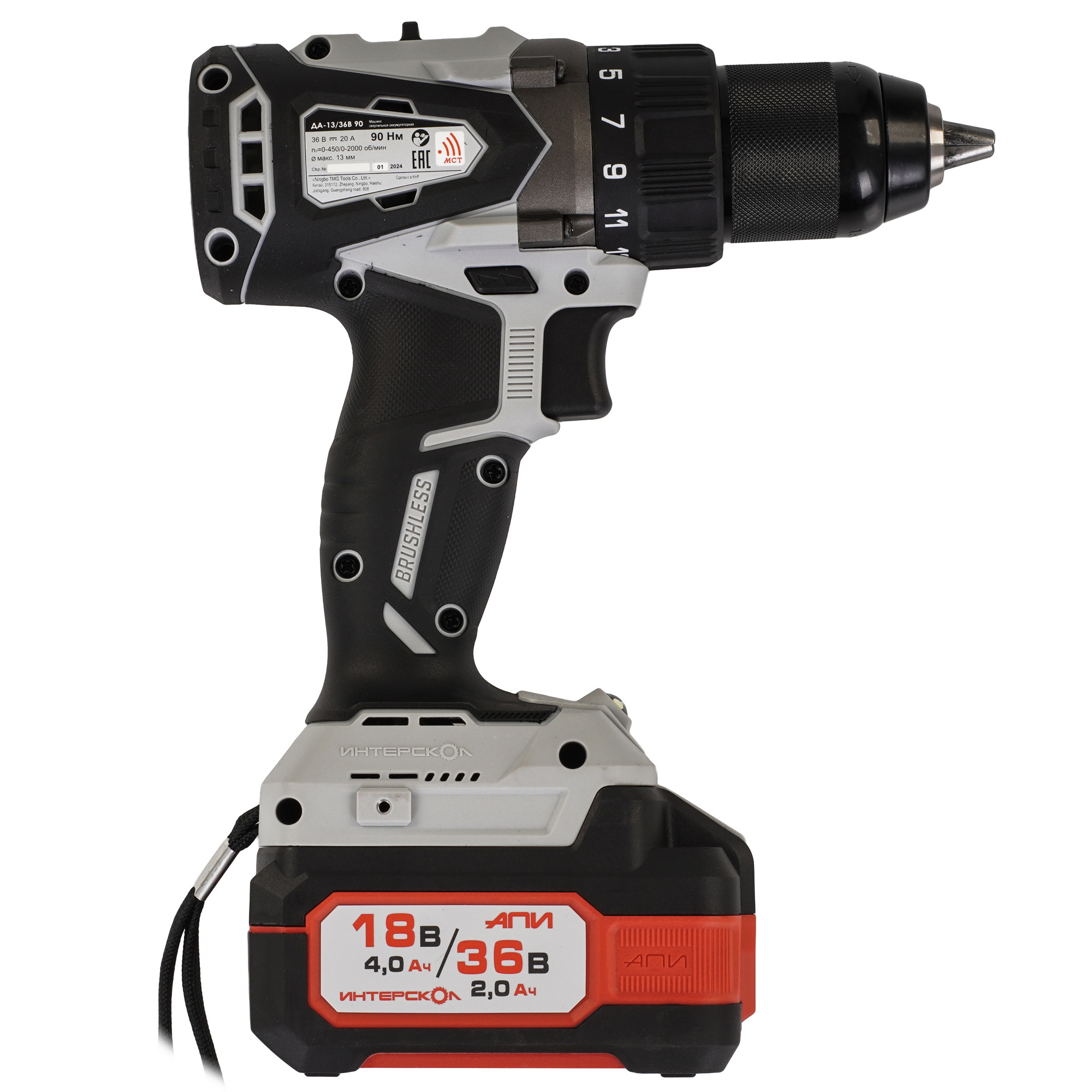 Дрель-шуруповерт Интерскол ДА-13/36В 90 9150379 STDN-0038404 - Вид №2