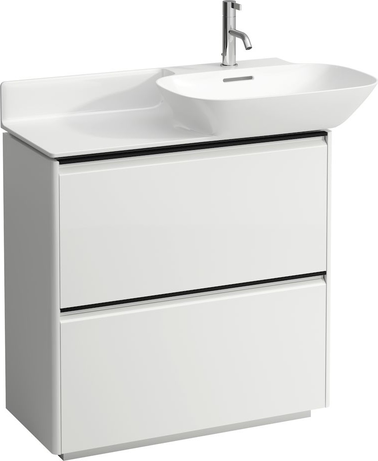 H4030041102601 Шкафчик для раковины, напольный, 2 ящика, ручка черный алюминий LAUFEN PRO - Вид №1