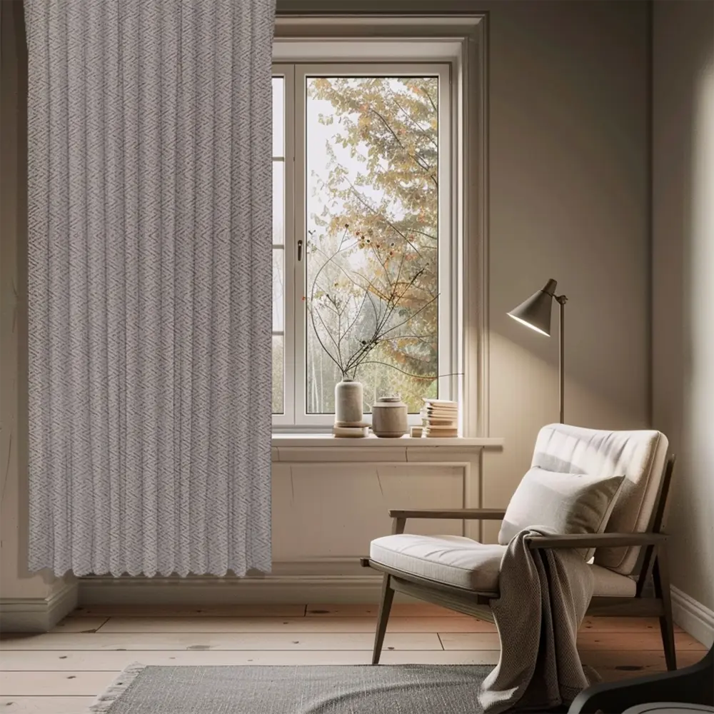 Штора на ленте со скрытыми петлями блэкаут 200x280 см цвет кремовый WITERRA STLM-2125111