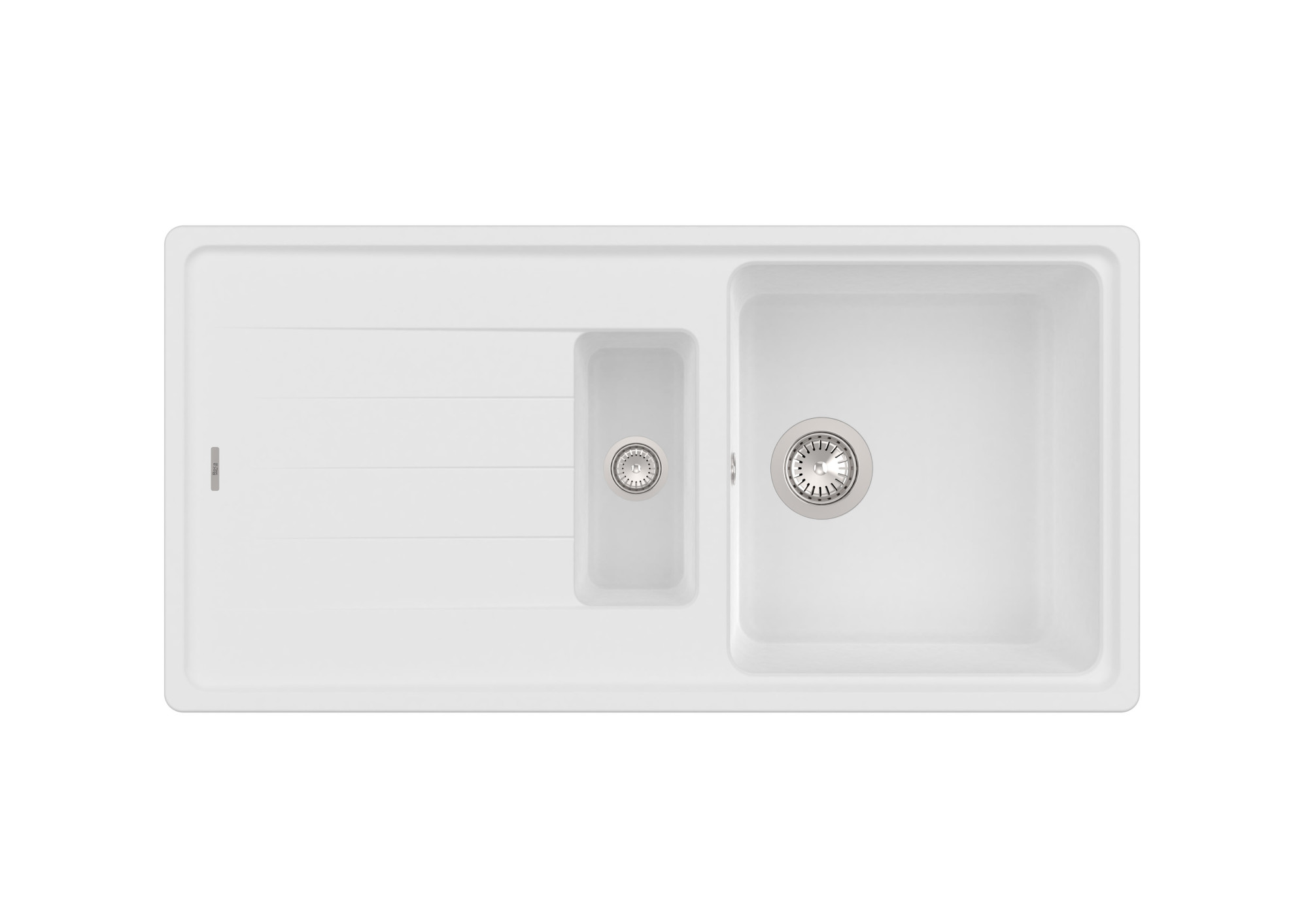 A880200020 Двусторонняя мойка с двумя чашами из QUARZEX® ROCA Bergen