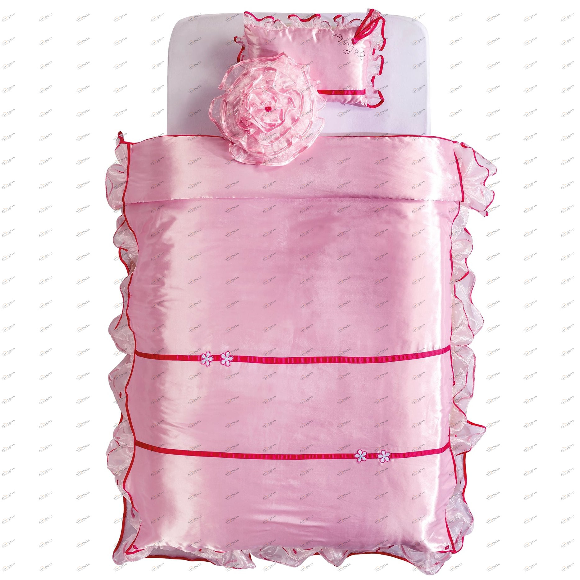 Покрывало детское с подушкой 90х200 см розовое Lady CILEK PRINCESS 00-3832471 Розовый Santreyd