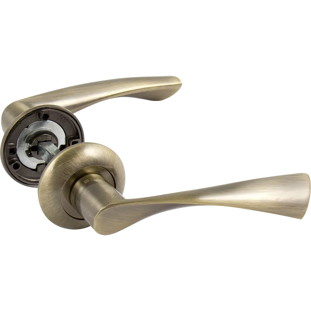 Комплект дверных ручек с запиранием SET45/Z PRIMA RM/HD AB-6 цвет бронза FUARO STLM-2030421 - Вид №1
