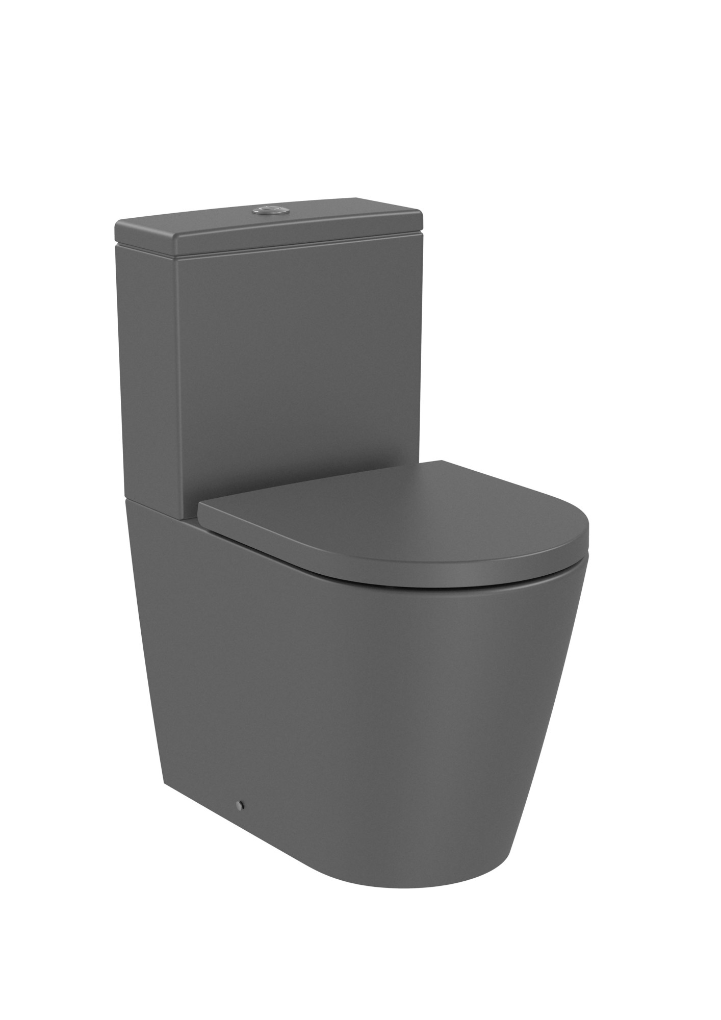 AZ34259640 ROUND - Компактный комплектный настенный унитаз без ободка с двойным сливом (включает чашу, бачок с нижним кормлением и мягкую крышку) Белый ROCA Inspira 
