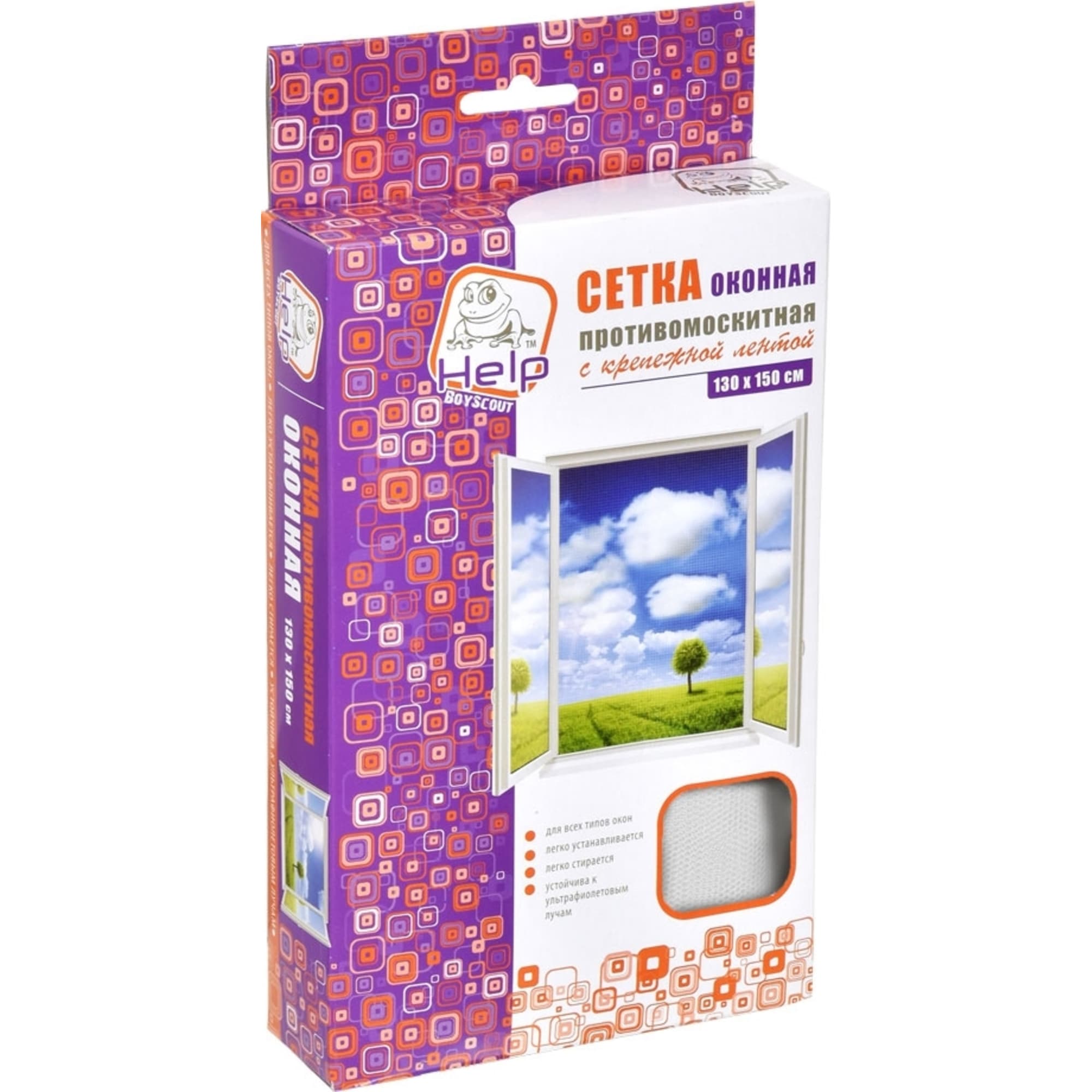 82709755 Сетка - штора Help москитная на окно 130x150 см Santreyd 