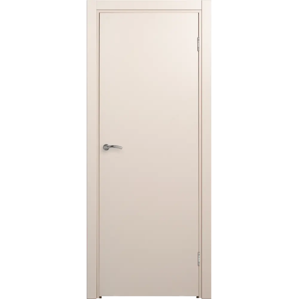 Блок дверной глухой ПВХ Крем21-9 80x200 см (с замком и петлями) KAPELLI STLM-2153052