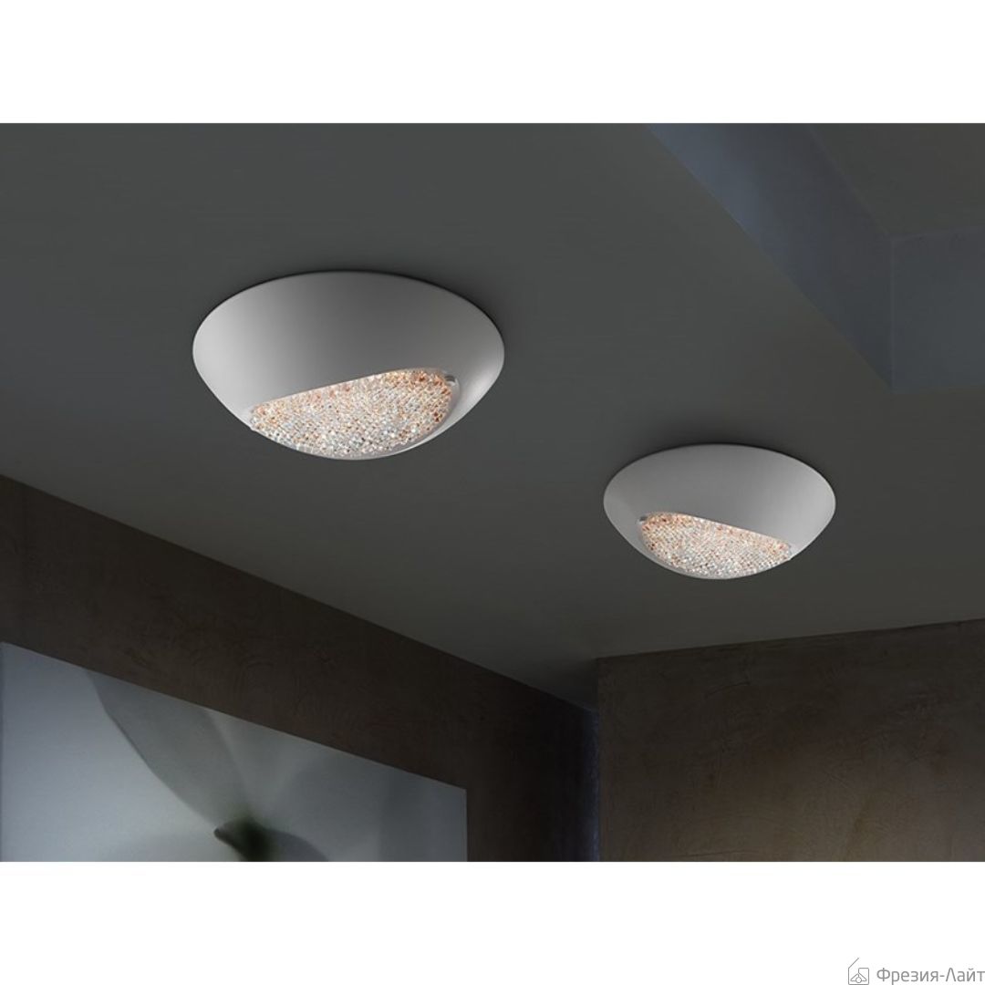 Masiero Blink Led PL60 F02 foglia arg./Swarowski потолочный 117233