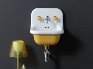 Керамическая прямоугольная подвесная раковина