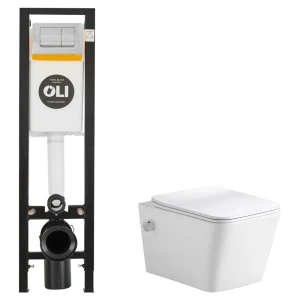 Комплект инсталляции Oli Quadra с унитазом тип ободка открытый Glory 89445577 STLM-2065338