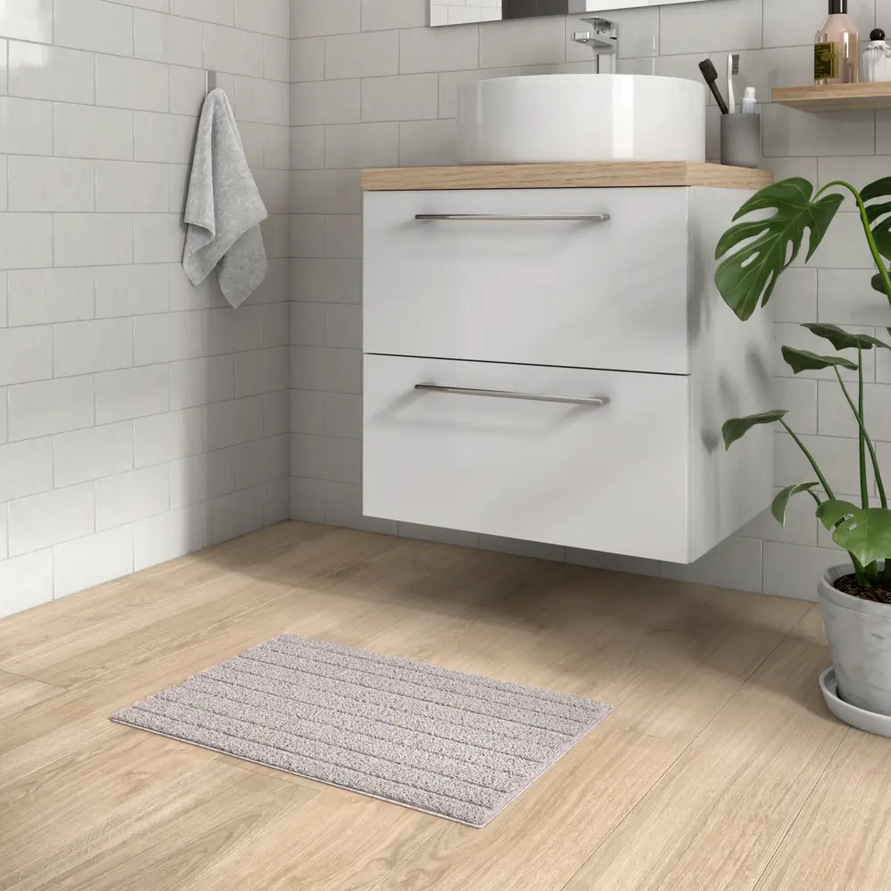 Коврик для ванной комнаты Sensea Essential 60x40 см цвет бежевый 82263402 STLM-2145969 - Вид №3