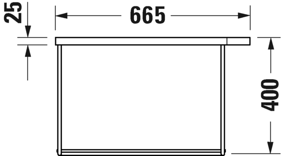 0031024600 DuraSquare Консоль металлическая подвесная **
Черный матовый Хром Duravit - Вид №4