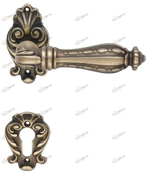 LINEA CALI' Латунная ручка в индийском стиле с накладкой Zaara sun-id-1507301