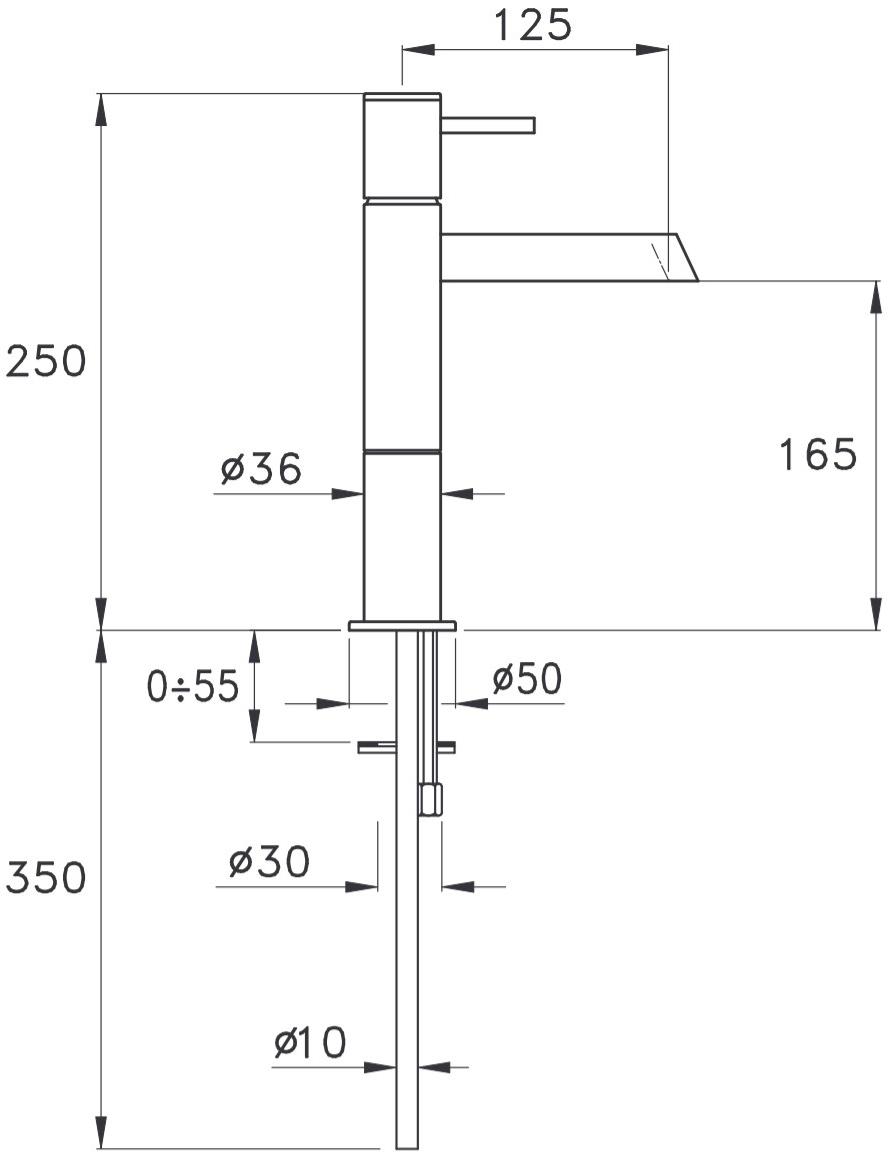 Смеситель для раковины на одно отверстие Lucilla Santreyd sun-id-1512461 - Вид №2