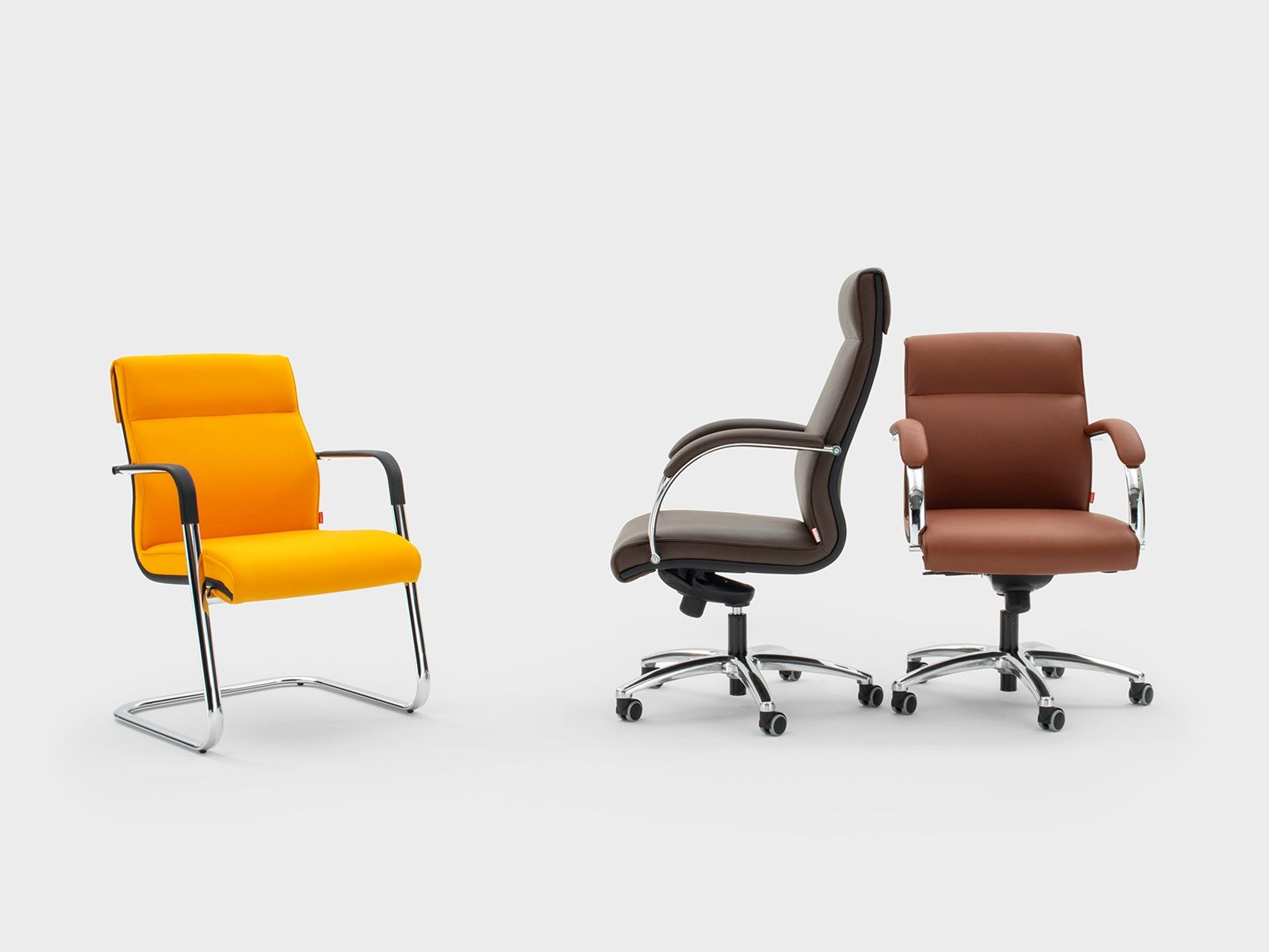 Кожаное офисное кресло руководителя с 5 спицами подголовник Viganò Икар ARCH-00076496 - Вид №1