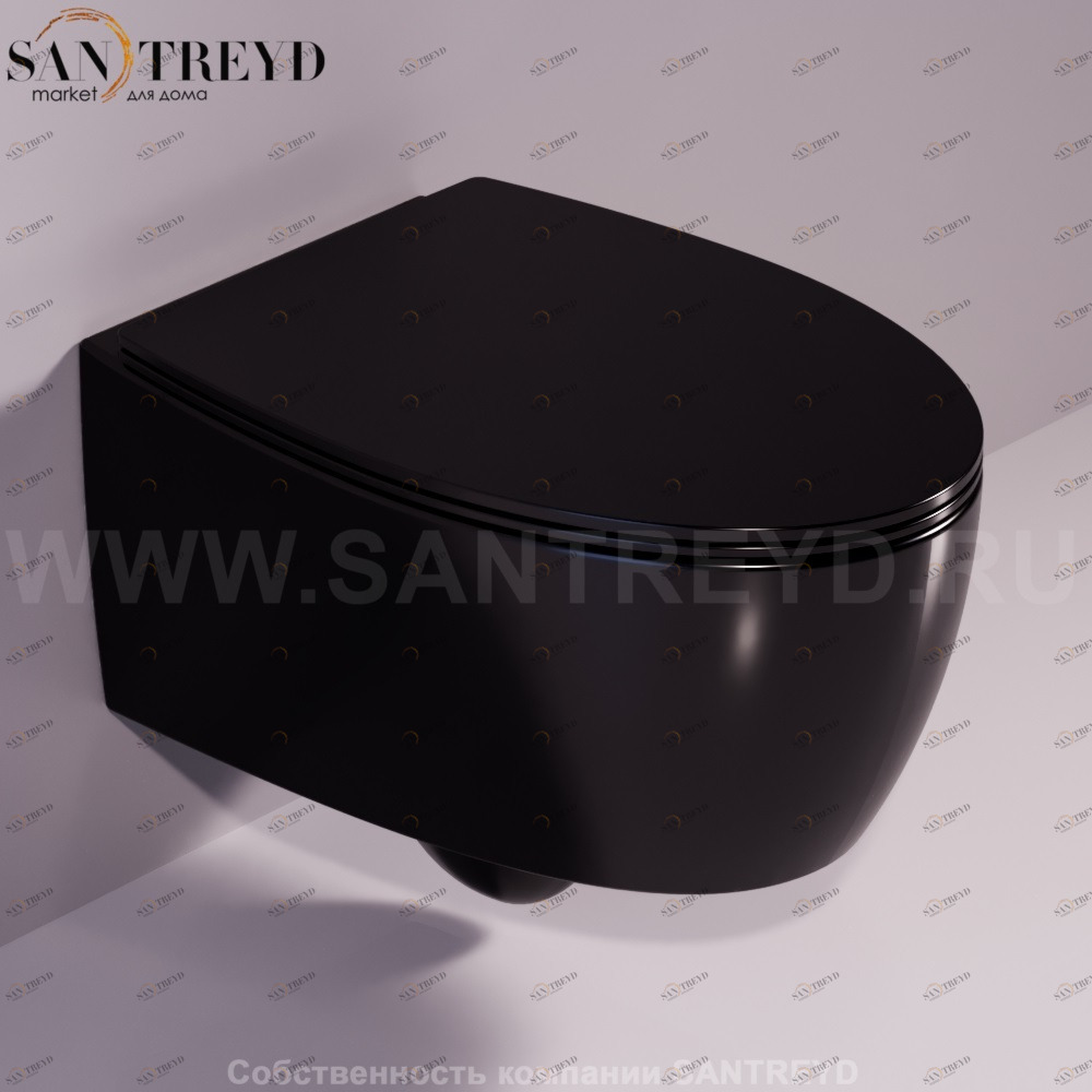 LFT18NERO Подвесной унитаз настенный Черный Simas LFT Spazio Италия