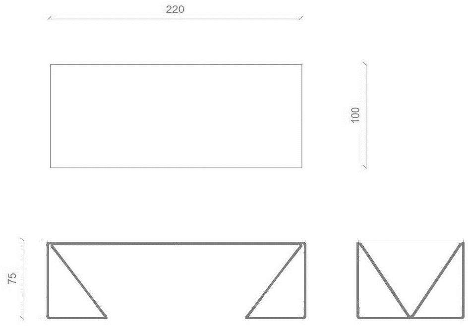 B&T Design Прямоугольный стол sun-id-1428172 - Вид №3