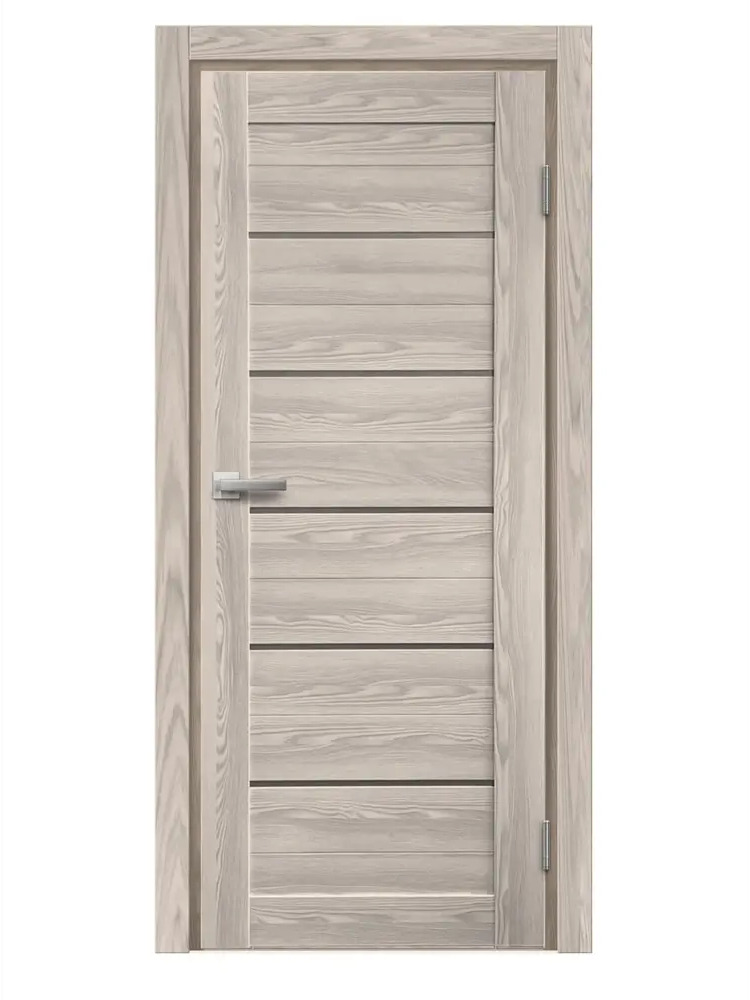 89337664 Дверь межкомнатная остекленная с замком и петлями в комплекте Новара Горизонталь 60x200 см ПВХ цвет ривьера STLM-0894765