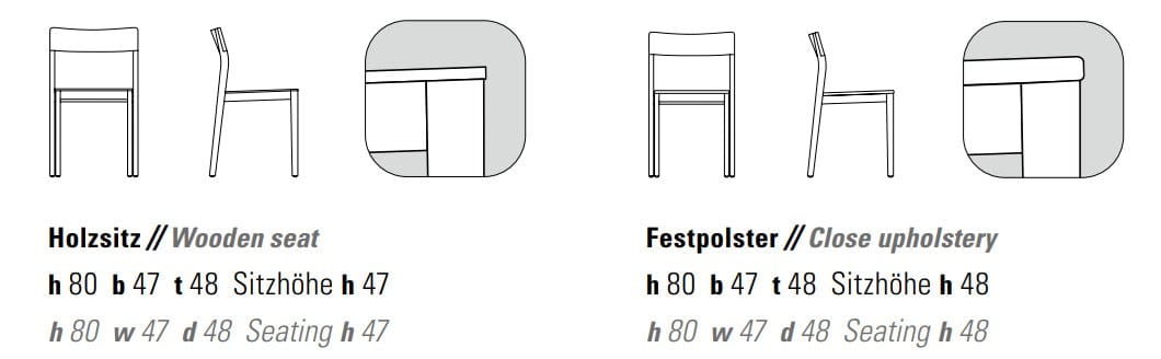 Штабелируемый стул из массива дерева ZEITRAUM сидеть ARCH-00085410 - Вид №15
