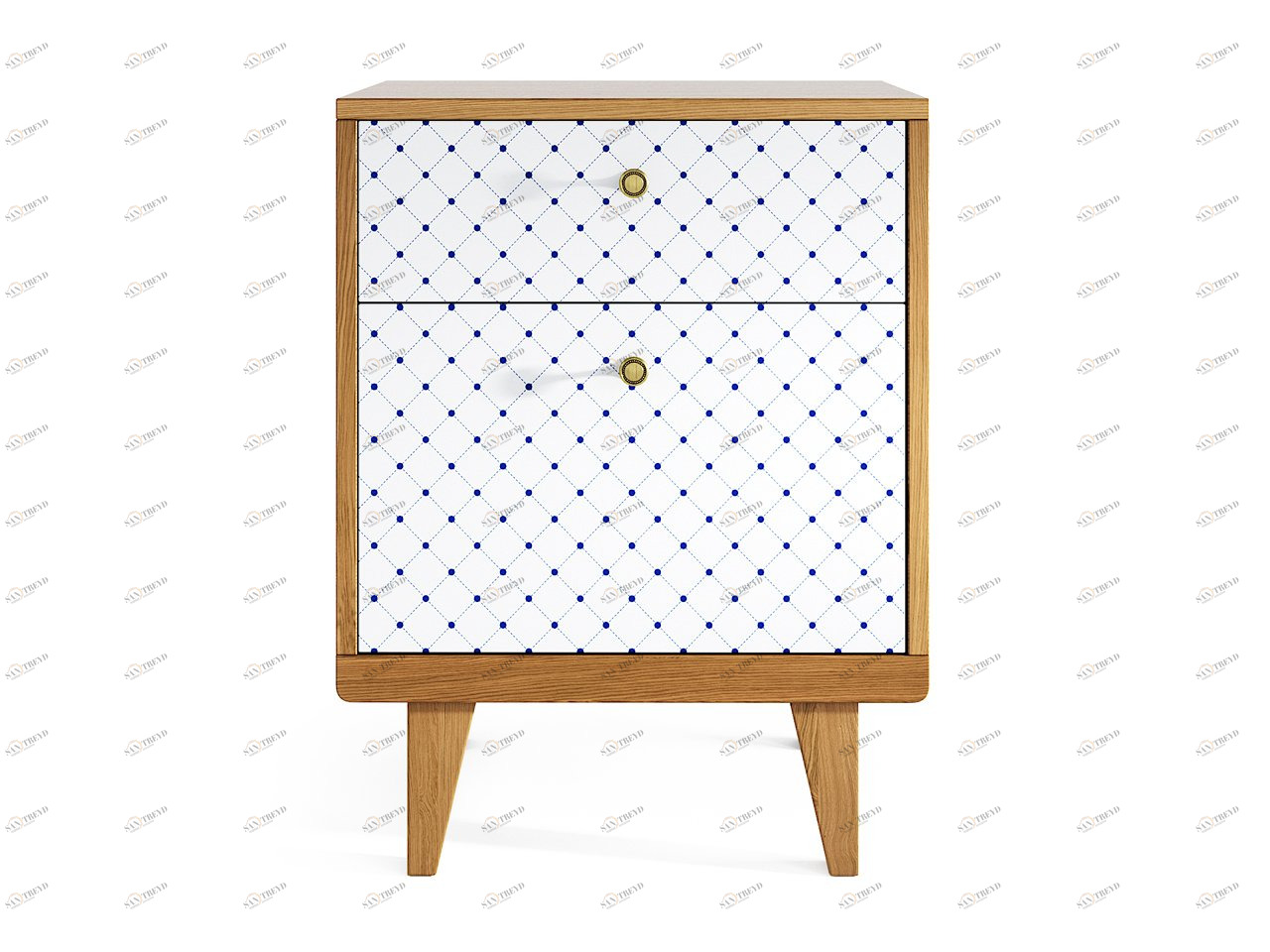 Тумбочка прикроватная дуб с рисунком Thimon THE IDEA  210284 Бежевый;белый;дуб сонома 