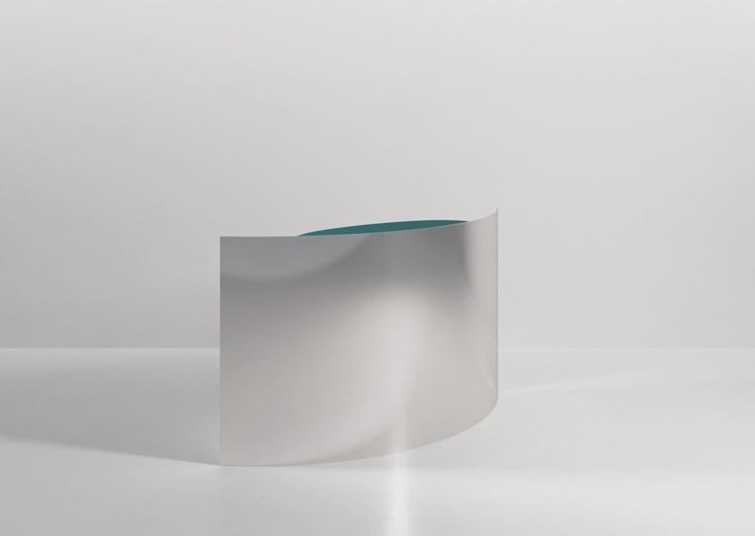 Secolo Tangent Консоль из метала c матовой/глянцевой лакированной деревянной столешницей  - Вид №1