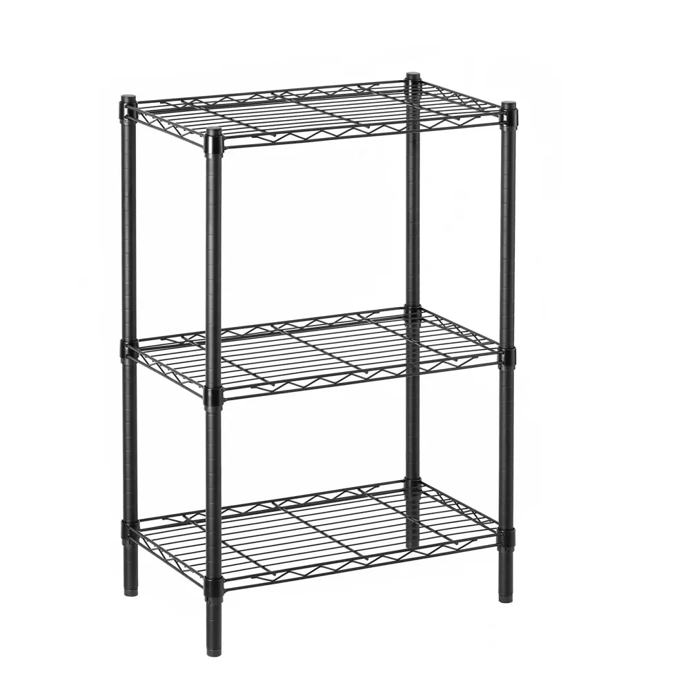 Стеллаж сетчатый KONSENSA 60x35x90 см цвет черный STLM-2144283 - Вид №3