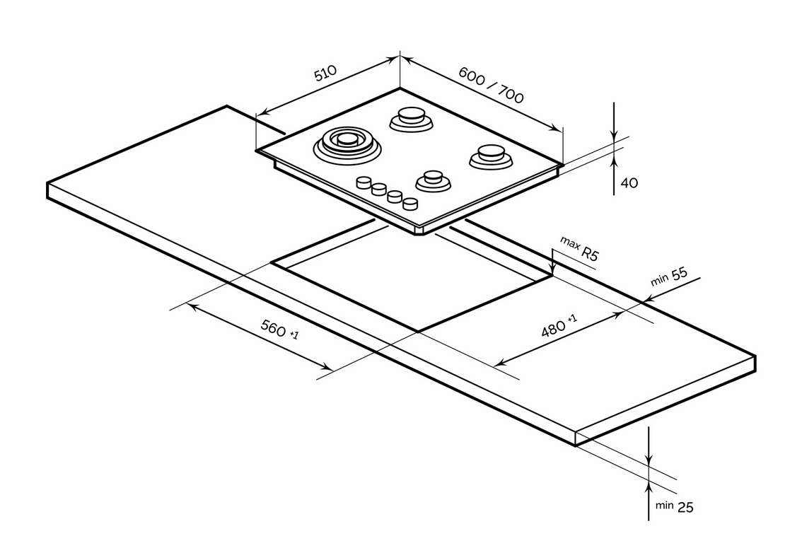 9156738 Газовая варочная поверхность LEX GVG 642A GR STDN-0017557 - Вид №8