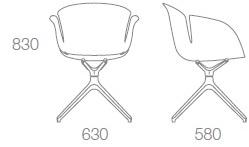 Albaplus Кресло вращающееся на козелке с подлокотниками Blumi sun-id-1383743 - Вид №3
