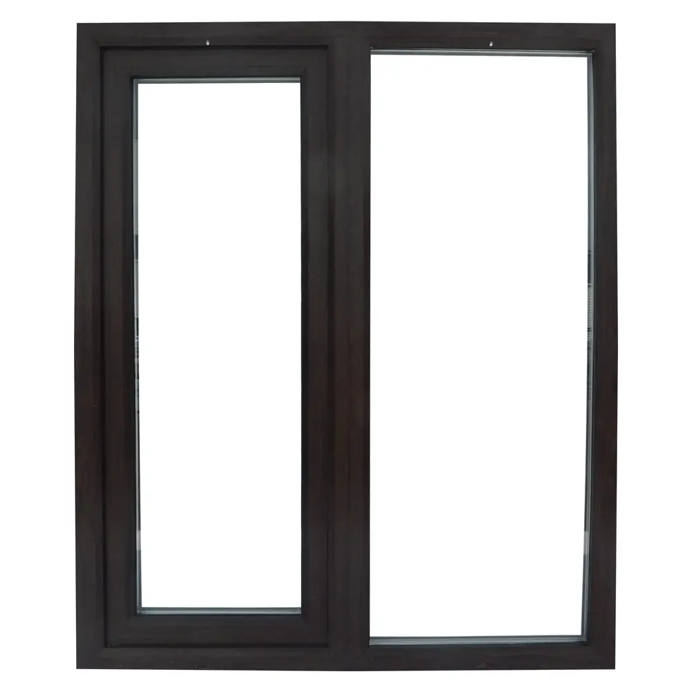 Окно пластиковое ПВХ VEKA двустворчатое 1200x1000 мм (ВхШ) двухкамерный стеклопакет белый/темный дуб STLM-2128761 - Вид №2