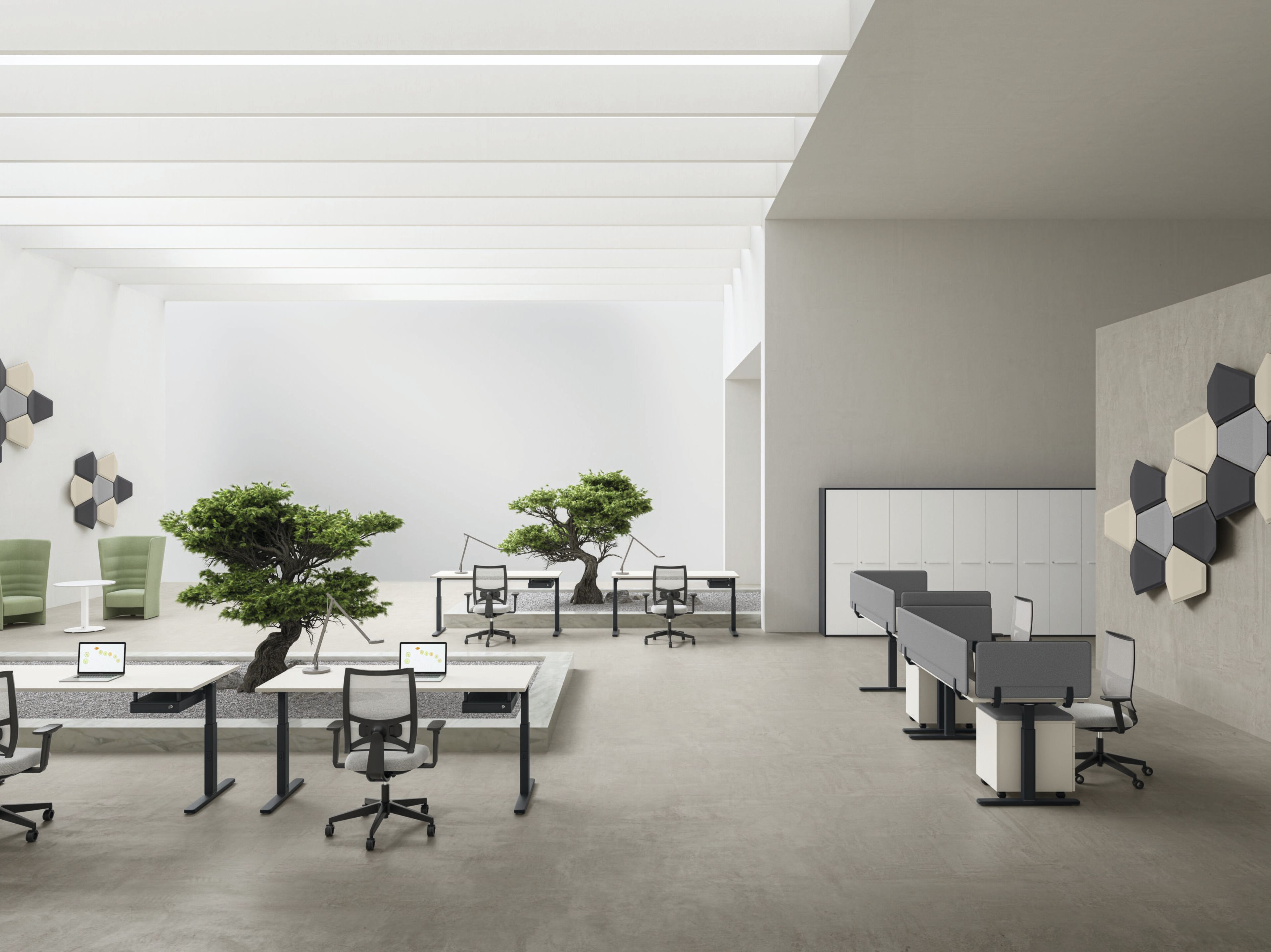 Секционная рабочая станция из меламина и металла DVO Nobu ARCH-00120772