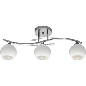 Люстра потолочная JLIGHT HEMI 3 лампы 18 м², цвет хром/бел 84534218 STLM-2042862