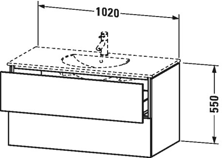 Тумбочка подвесная L-Cube #LC6263 1020 x 534 мм Duravit LC626301818 - Вид №1