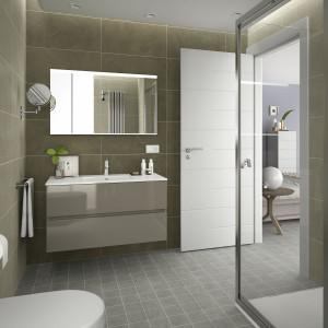 23310 SALGAR Мебель для умывальника FUSSION LINE 1000 2 ящика GLOSS TAUPE 997 x 540 x 450 мм Глянцево-серо-коричневый