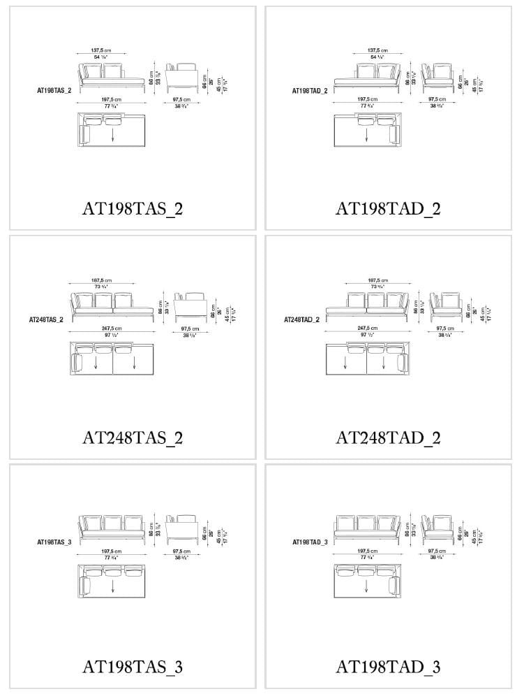 Угловой диван из ткани B&B Italia Атолл ARCH-00007485 - Вид №8