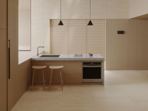 Пол / покрытие с эффектом травертина