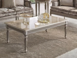 SCAPPINI & C Прямоугольный деревянный журнальный столик с мраморной столешницей Timeless 2734-m