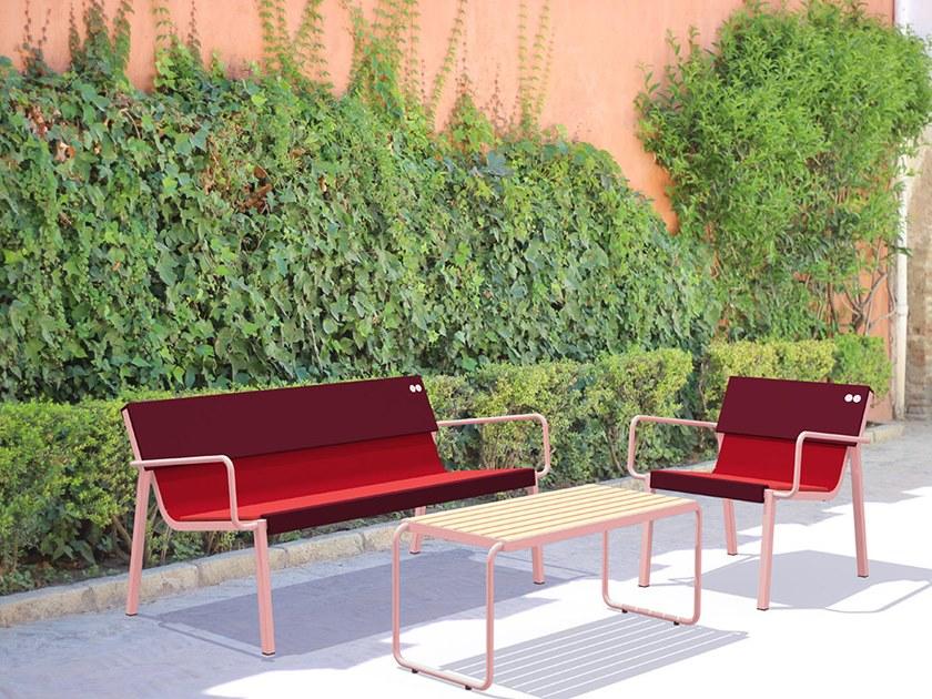 mmcité1 Прямоугольный журнальный столик из стали и дерева Stack Stc110 - Вид №5