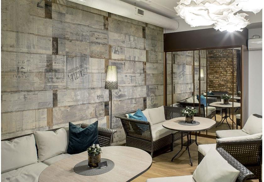 Tecnografica Обои из стекловолокна под дерево с надписью Le superfici 55985 - Вид №2