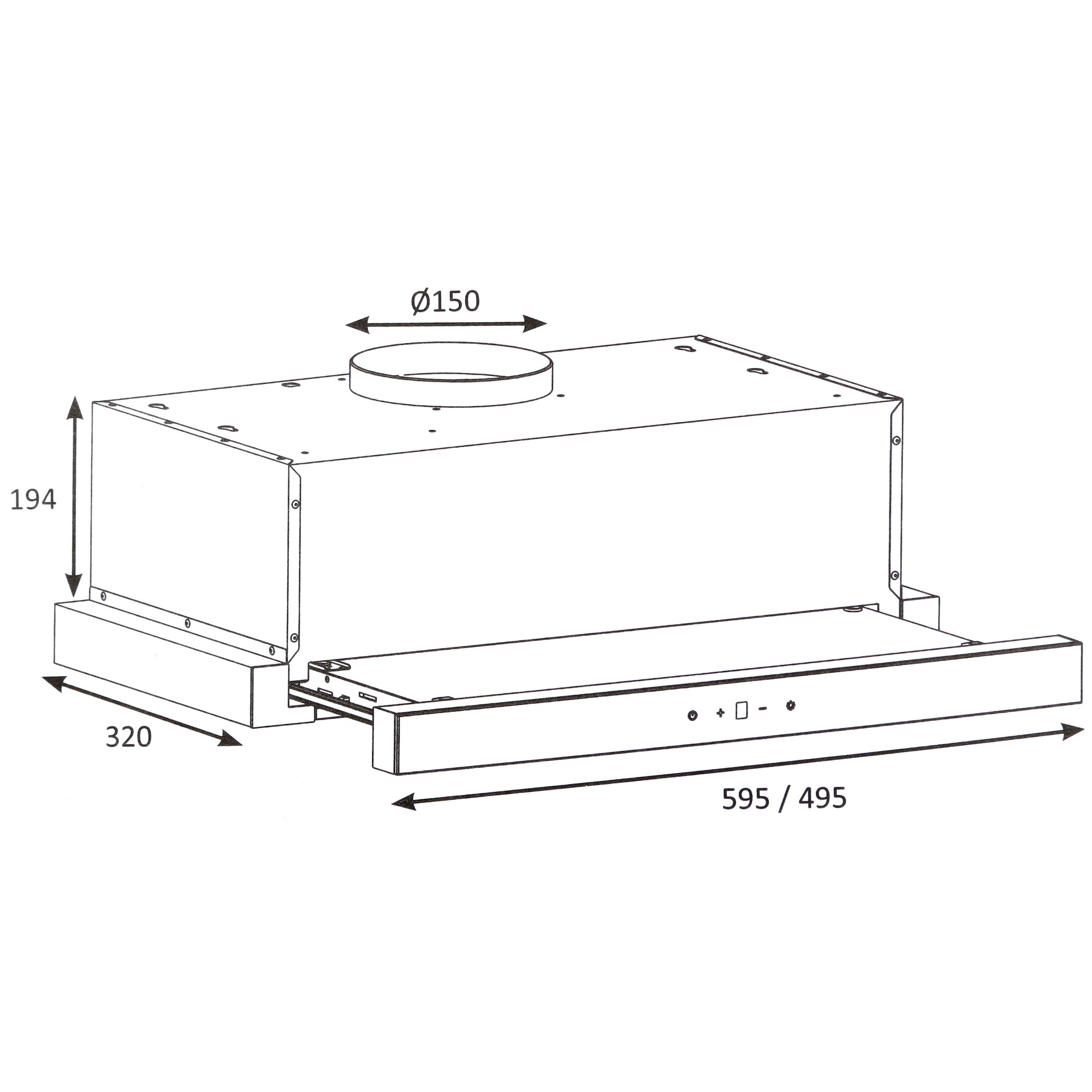 9161712 Вытяжка телескопическая DEXP TH50-SVFS белый/белый STDN-0077595 - Вид №10